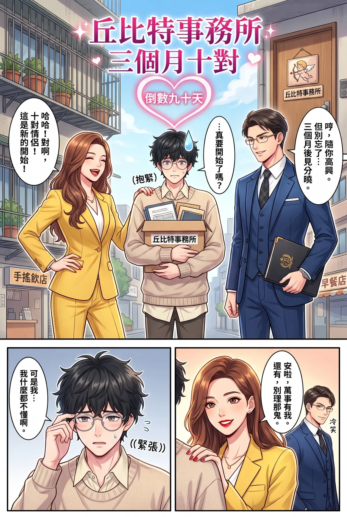 《社恐媒人的相親災難：怎麼會相到毒舌大律師！》 第 1 集　《社恐媒人的相親災難：怎麼會相到毒舌大律師！》 - 第一章：社恐繼承丘比特 第 1 頁
