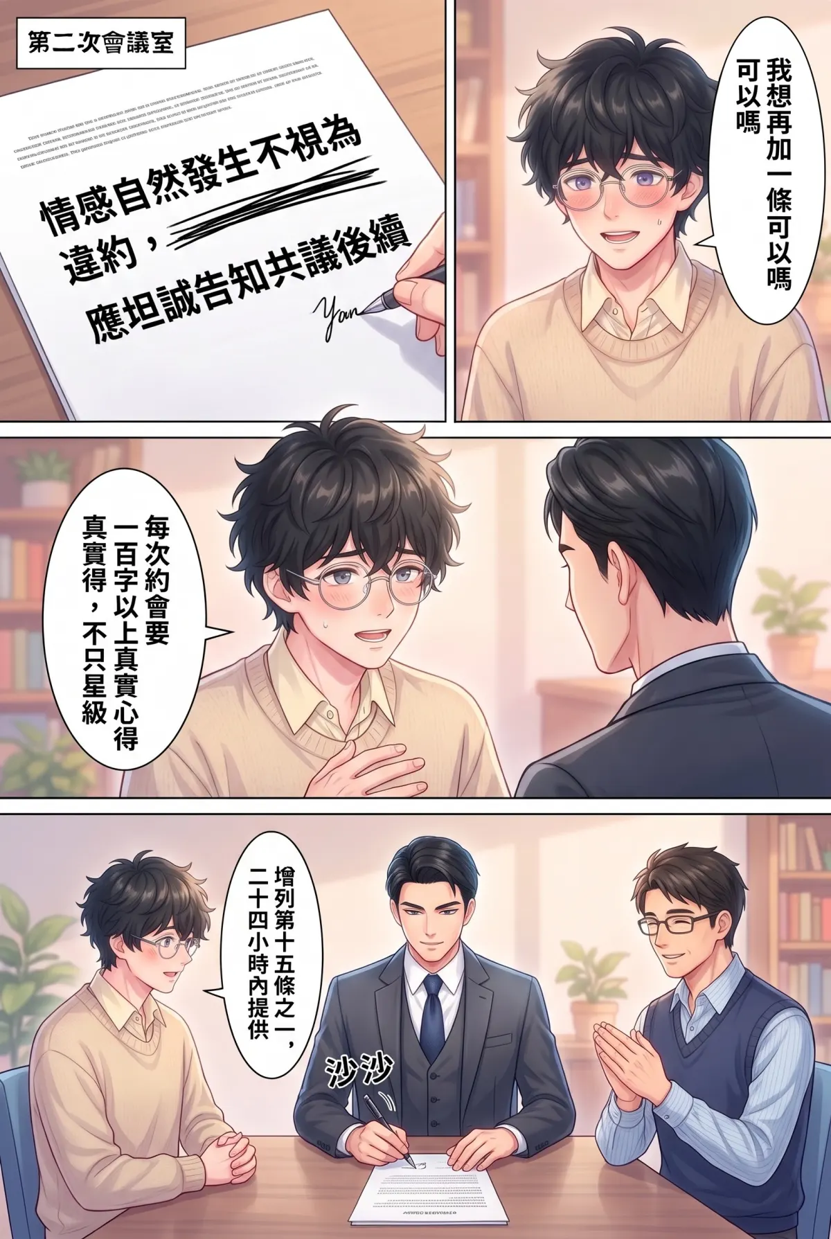 《社恐媒人的相親災難：怎麼會相到毒舌大律師！》 第 4 集　《社恐媒人的相親災難：怎麼會相到毒舌大律師！》 - 第四章：假約會合約攻防戰 第 13 頁