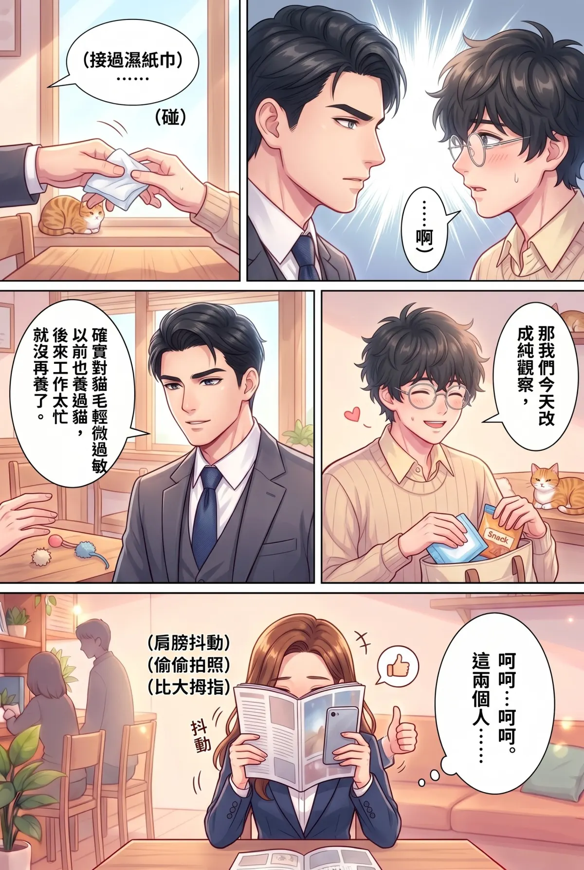 《社恐媒人的相親災難：怎麼會相到毒舌大律師！》 第 5 集　《社恐媒人的相親災難：怎麼會相到毒舌大律師！》 - 第五章：貓咪咖啡廳的災難 第 12 頁