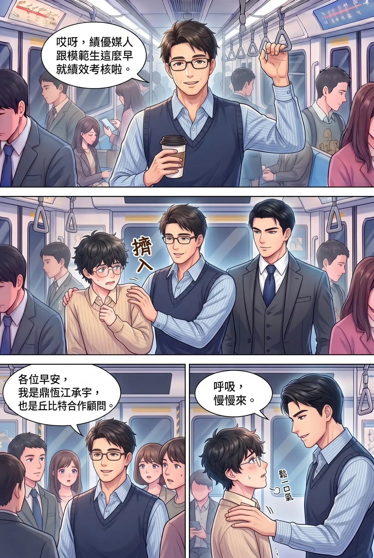 《社恐媒人的相親災難：怎麼會相到毒舌大律師！》 第 7 集　《社恐媒人的相親災難：怎麼會相到毒舌大律師！》 - 第七章：捷運車廂社死現場 第 10 頁