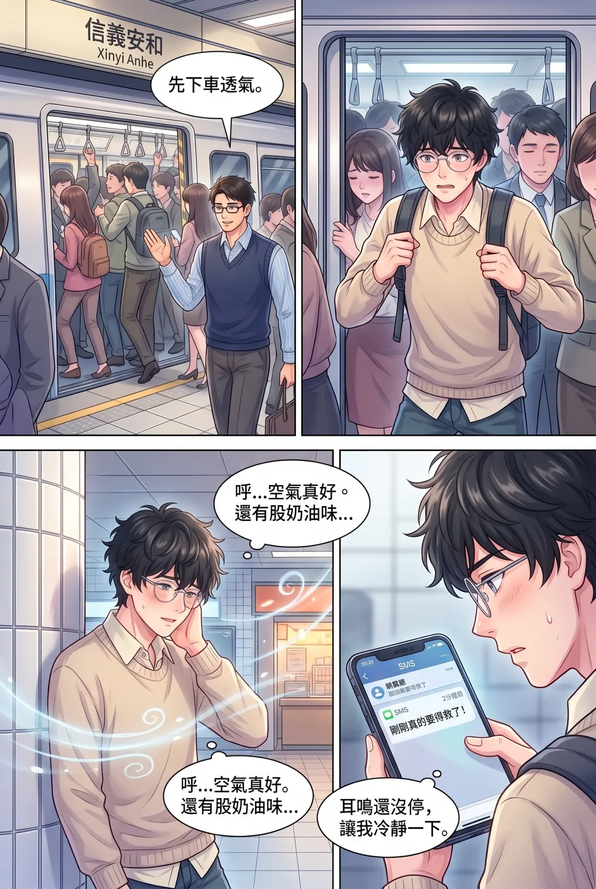 《社恐媒人的相親災難：怎麼會相到毒舌大律師！》 第 7 集　《社恐媒人的相親災難：怎麼會相到毒舌大律師！》 - 第七章：捷運車廂社死現場 第 12 頁