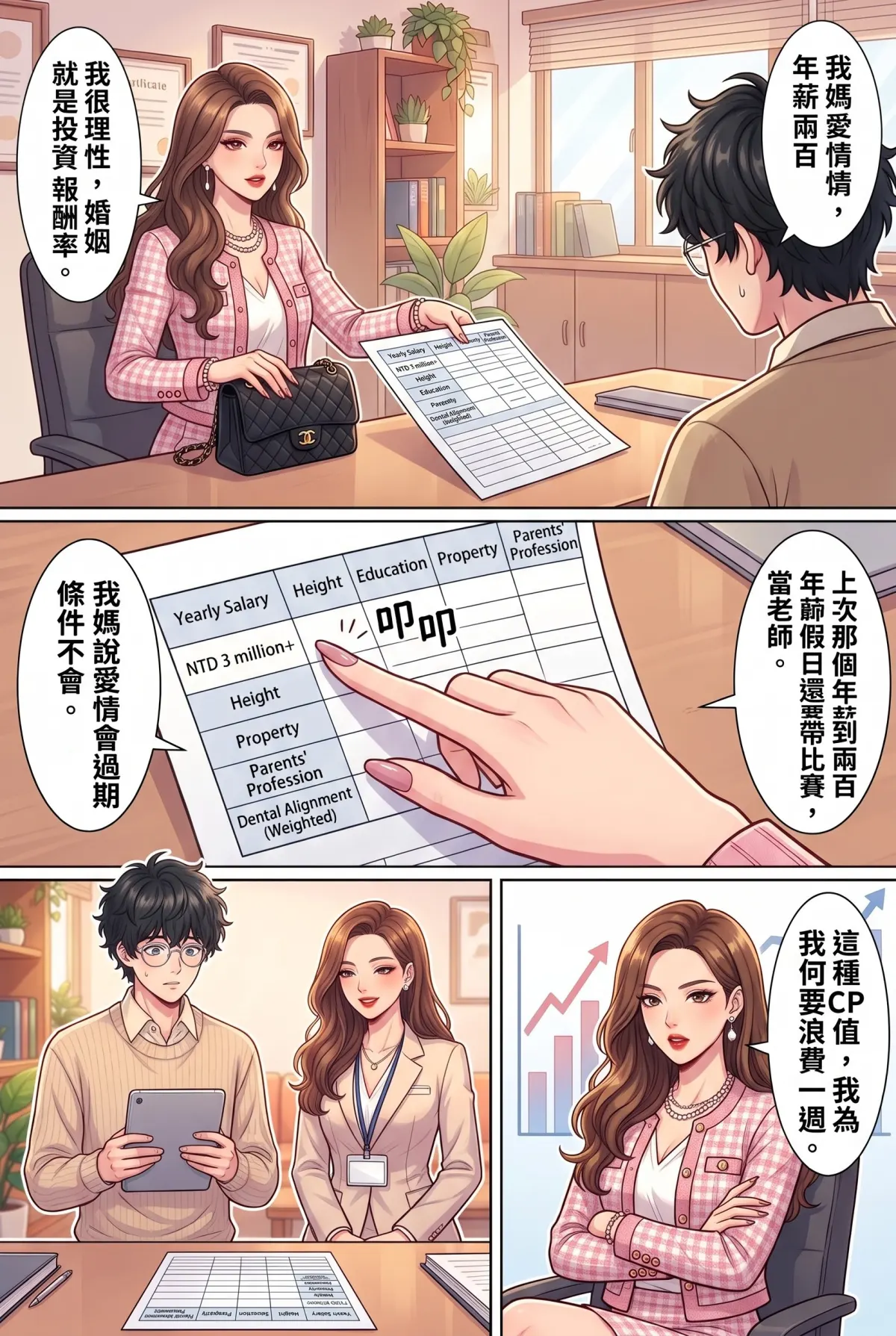 《社恐媒人的相親災難：怎麼會相到毒舌大律師！》 第 8 集　《社恐媒人的相親災難：怎麼會相到毒舌大律師！》 - 第八章：奧客女王的評分地獄 第 8 頁