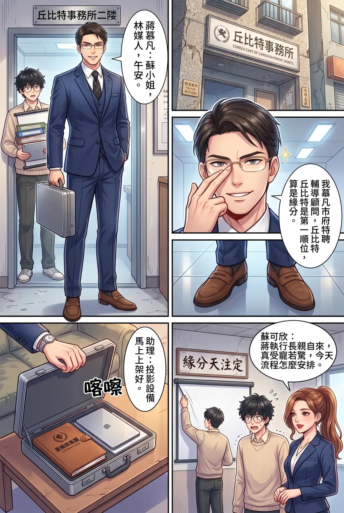 《社恐媒人的相親災難：怎麼會相到毒舌大律師！》 第 10 集　《社恐媒人的相親災難：怎麼會相到毒舌大律師！》 - 第十章：愛無限的收購陷阱 第 4 頁