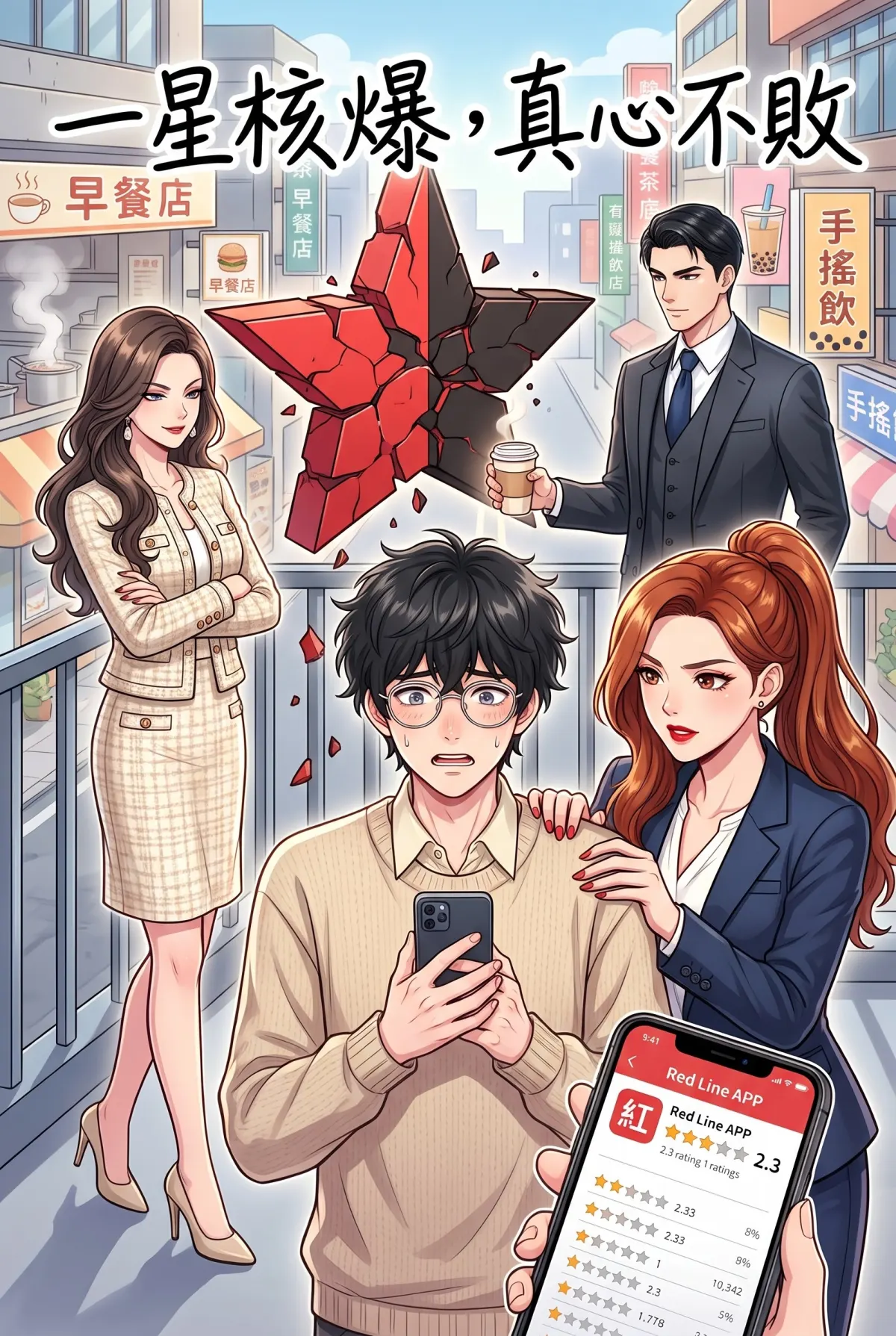 《社恐媒人的相親災難：怎麼會相到毒舌大律師！》 第 11 集　《社恐媒人的相親災難：怎麼會相到毒舌大律師！》 - 第十一章：一星負評核爆 第 1 頁