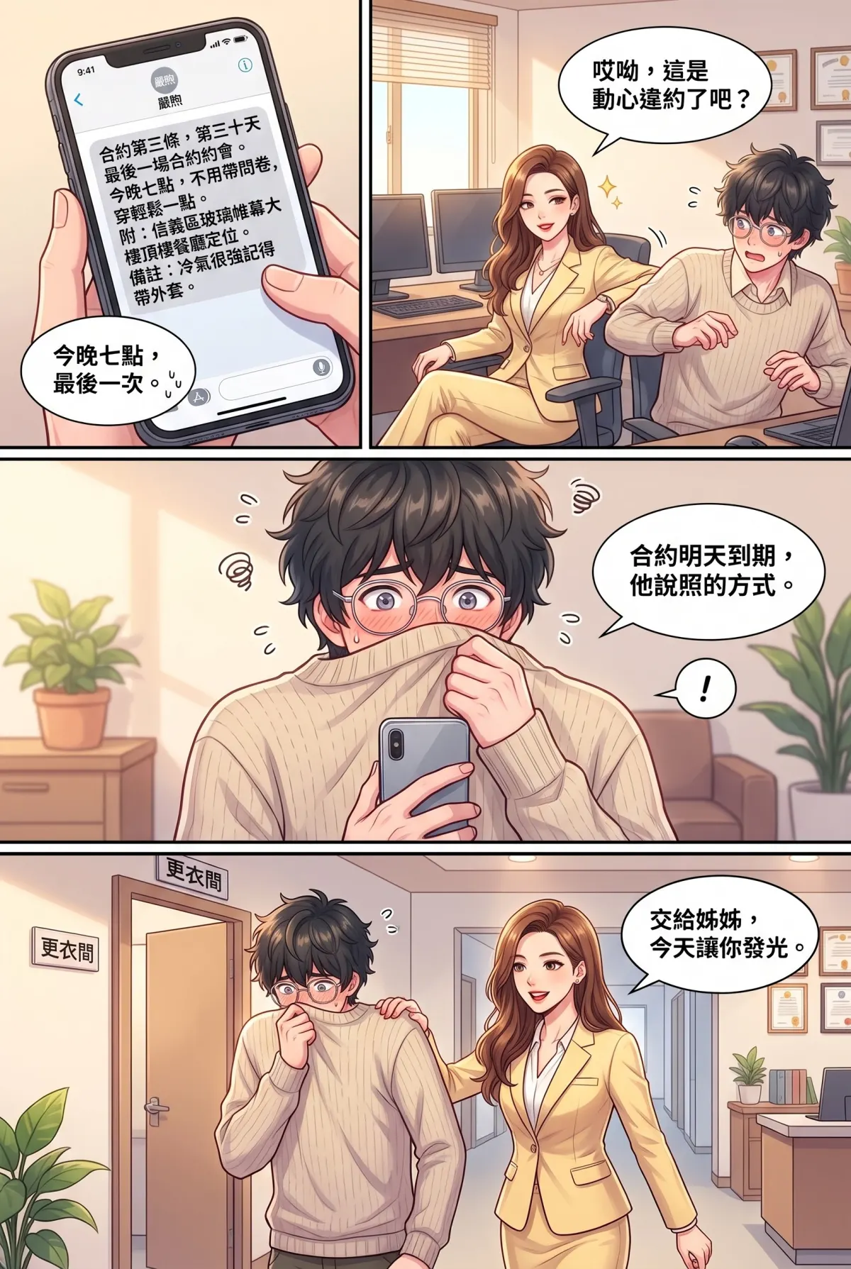 《社恐媒人的相親災難：怎麼會相到毒舌大律師！》 第 13 集　《社恐媒人的相親災難：怎麼會相到毒舌大律師！》 - 第十三章：合約到期，動心違約 第 8 頁
