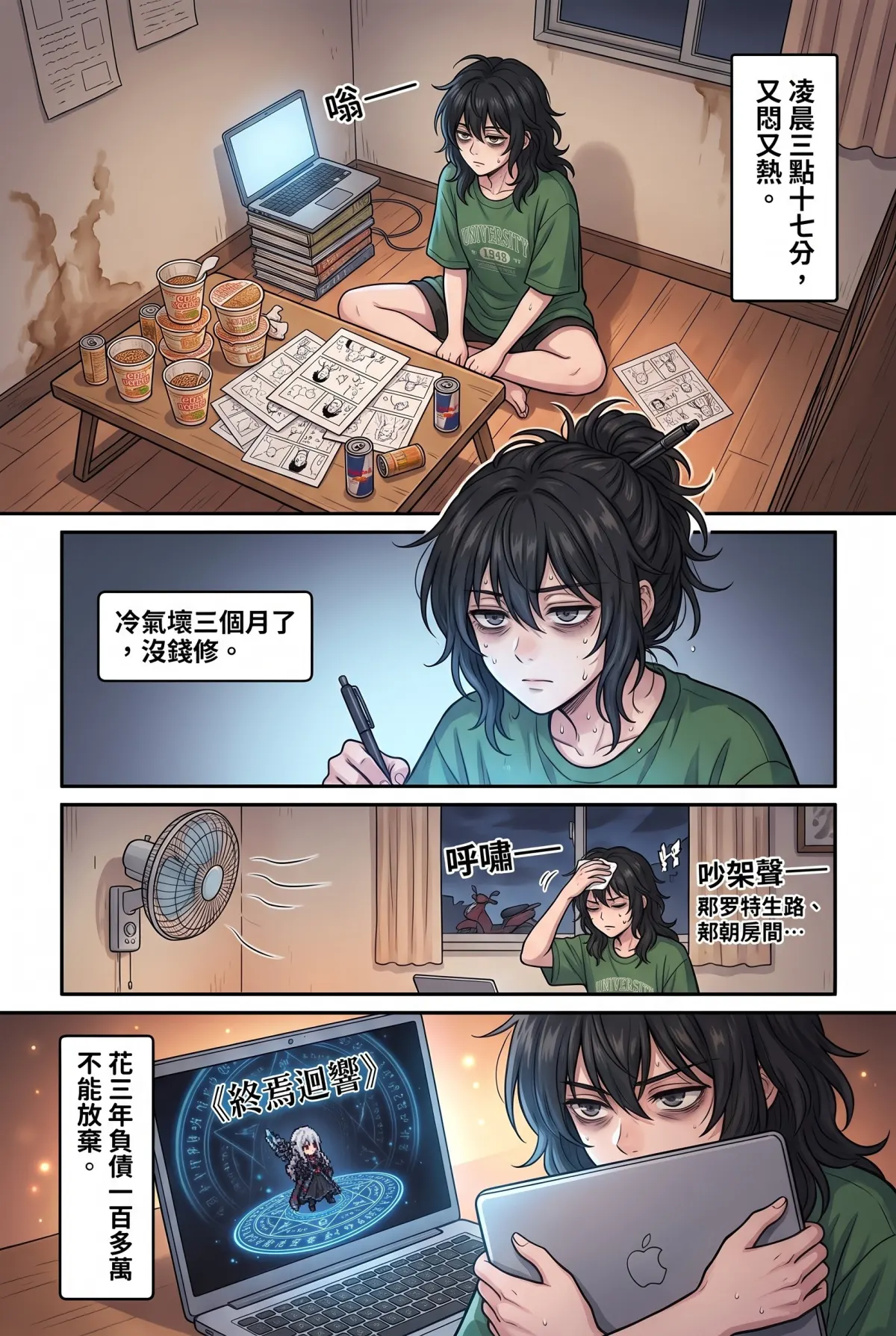 《召喚女魔王後，我的廢柴人生開外掛了！》 第 1 集　《召喚女魔王後，我的廢柴人生開外掛了！》 - 凌晨三點的召喚當機 第 2 頁