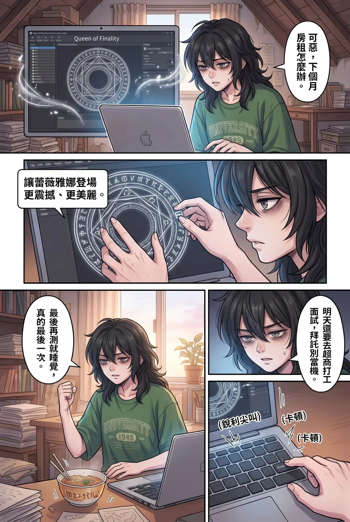 《召喚女魔王後，我的廢柴人生開外掛了！》 第 1 集　《召喚女魔王後，我的廢柴人生開外掛了！》 - 凌晨三點的召喚當機 第 4 頁