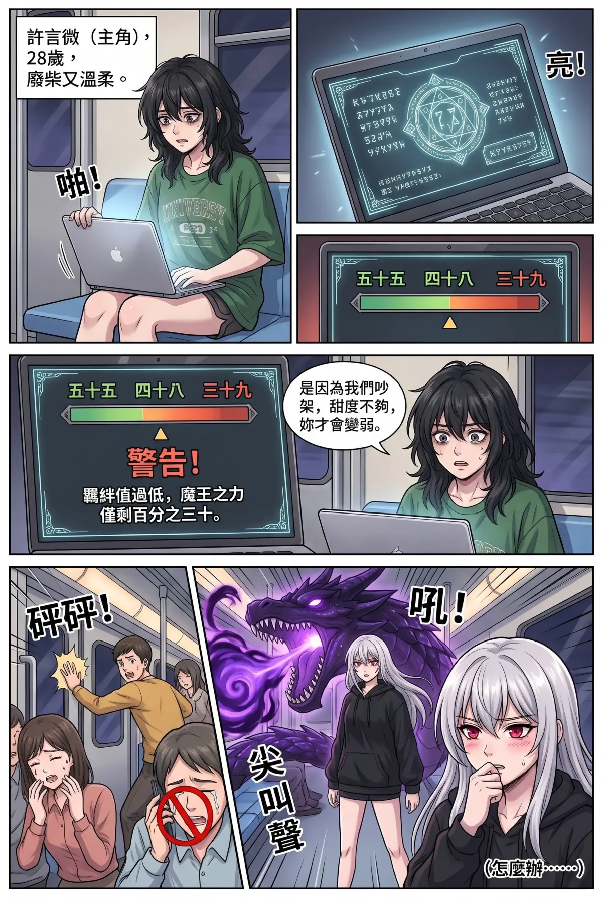 《召喚女魔王後，我的廢柴人生開外掛了！》 第 12 集　《召喚女魔王後，我的廢柴人生開外掛了！》 - 捷運隧道裡的幽影龍 第 10 頁