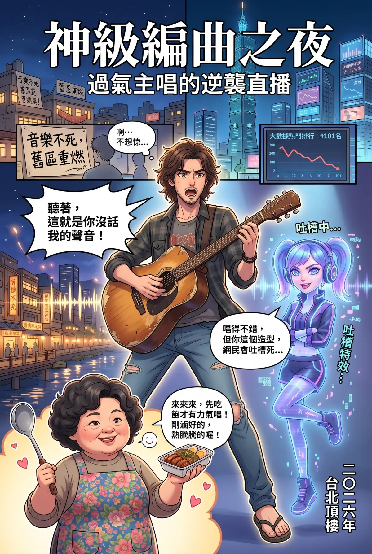 過氣主唱的神級編曲：老歌一響，前東家臉都綠了 第 1 集　過氣主唱的神級編曲：老歌一響，前東家臉都綠了 - 醉倒雅房的過氣主唱 第 1 頁