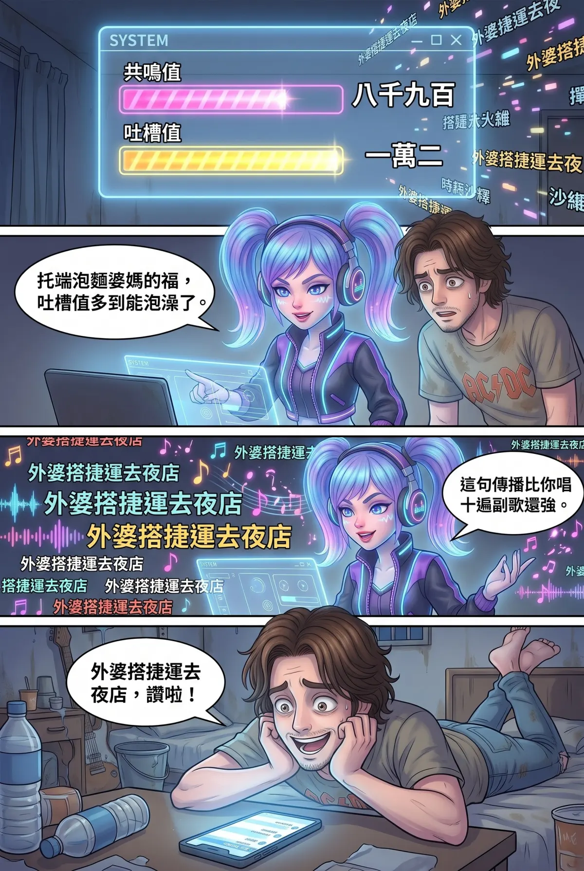 過氣主唱的神級編曲：老歌一響，前東家臉都綠了 第 3 集　過氣主唱的神級編曲：老歌一響，前東家臉都綠了 - 演算法海嘯與星曜的凝視 第 5 頁