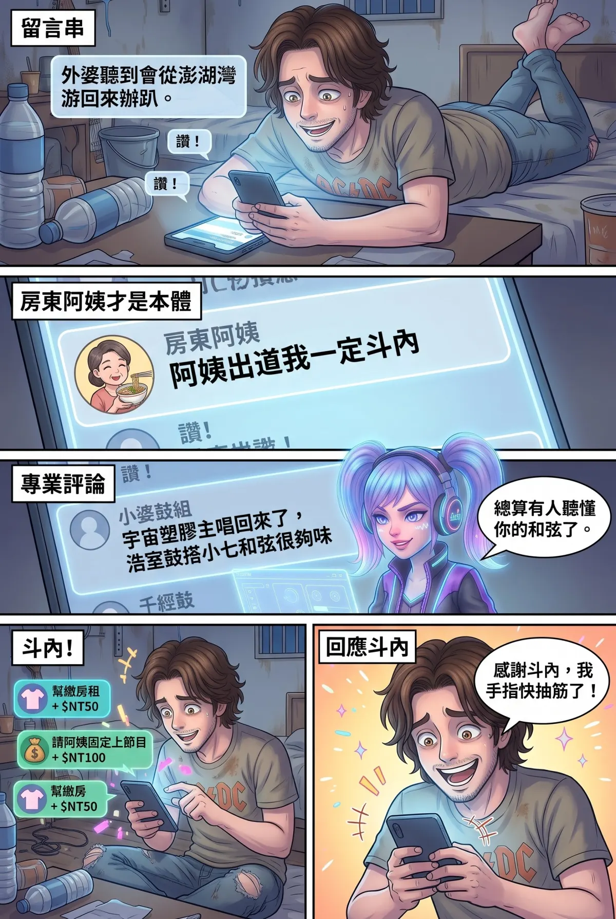 過氣主唱的神級編曲：老歌一響，前東家臉都綠了 第 3 集　過氣主唱的神級編曲：老歌一響，前東家臉都綠了 - 演算法海嘯與星曜的凝視 第 6 頁