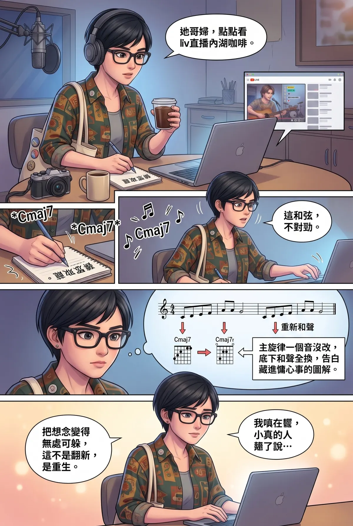 過氣主唱的神級編曲：老歌一響，前東家臉都綠了 第 4 集　過氣主唱的神級編曲：老歌一響，前東家臉都綠了 - 爵士版《月亮代表我的心》封神 第 13 頁