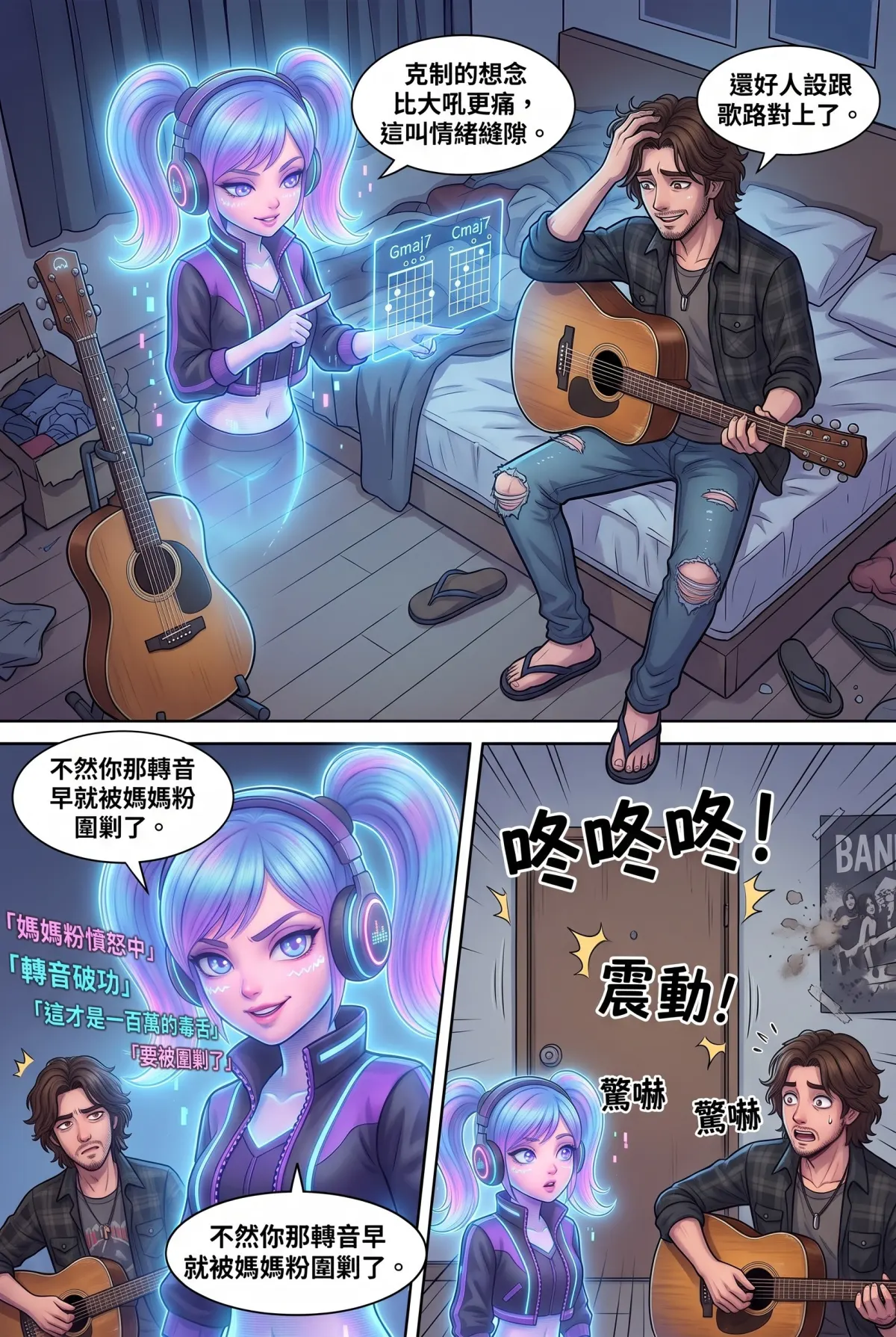 過氣主唱的神級編曲：老歌一響，前東家臉都綠了 第 5 集　過氣主唱的神級編曲：老歌一響，前東家臉都綠了 - 河岸留言的救場任務 第 4 頁