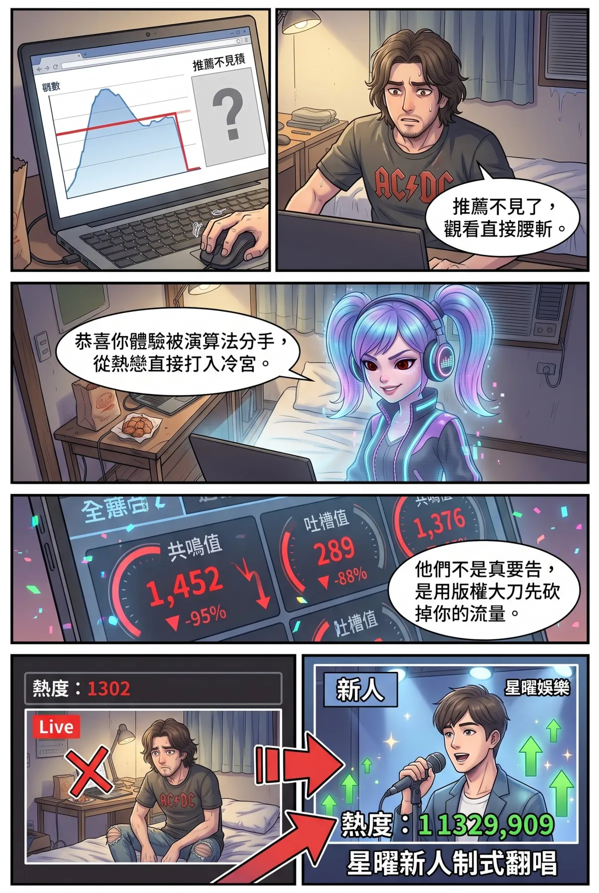 過氣主唱的神級編曲：老歌一響，前東家臉都綠了 第 6 集　過氣主唱的神級編曲：老歌一響，前東家臉都綠了 - 星曜的版權大刀 第 7 頁