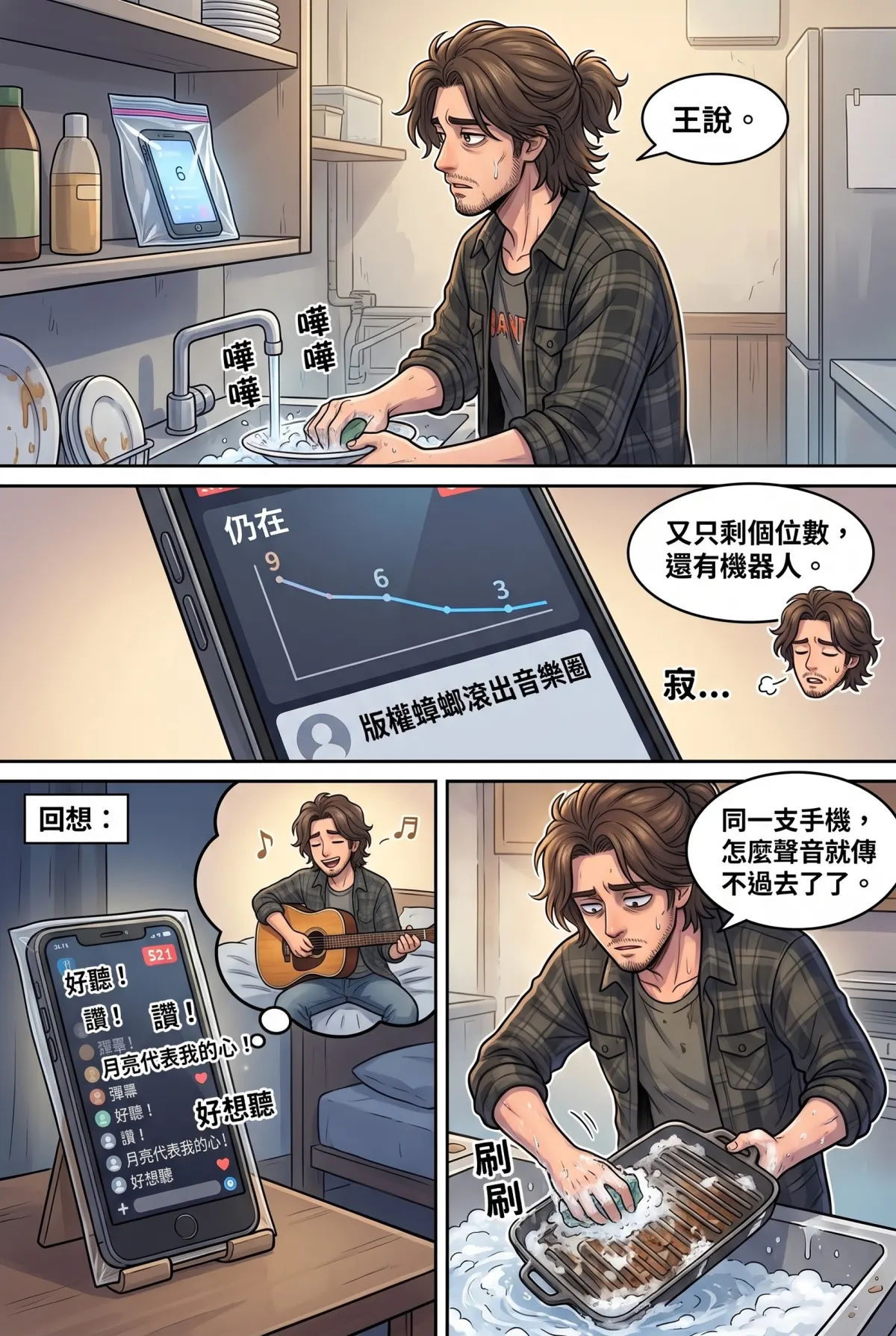 過氣主唱的神級編曲：老歌一響，前東家臉都綠了 第 7 集　過氣主唱的神級編曲：老歌一響，前東家臉都綠了 - 限流地獄與深夜食堂 第 3 頁
