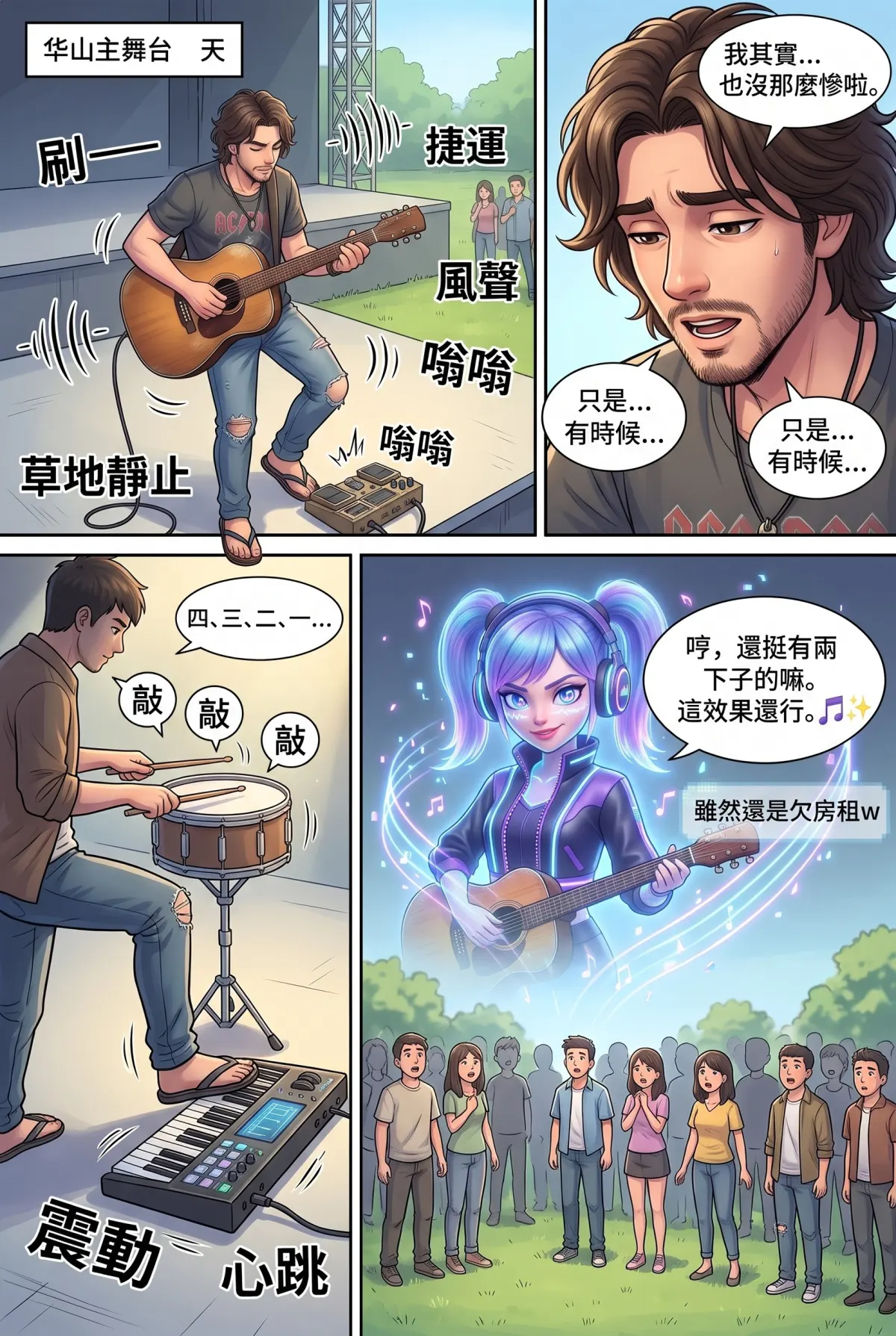 過氣主唱的神級編曲：老歌一響，前東家臉都綠了 第 10 集　過氣主唱的神級編曲：老歌一響，前東家臉都綠了 - 華山音樂祭的正面對決 第 12 頁
