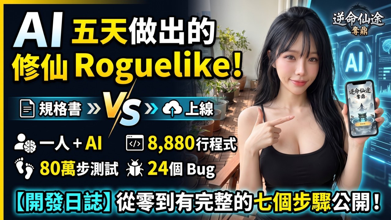 我用 AI 五天做出一款修仙 Roguelike！從規格書到上線的完整開發日誌