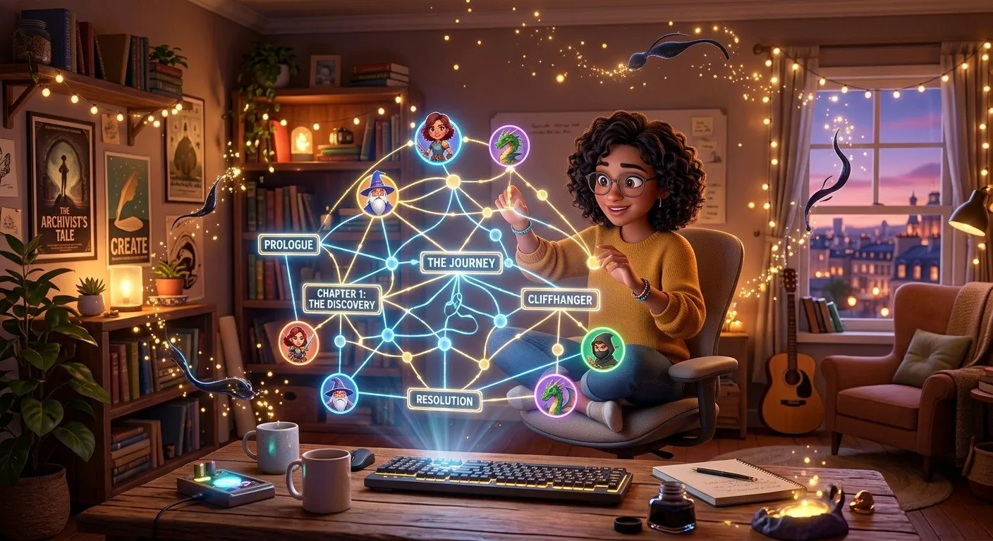 OmniPD 的全流程 AI 創作界面，將繁雜的設定轉化為直觀的視覺化工作流，讓創作變得如遊戲般流暢。