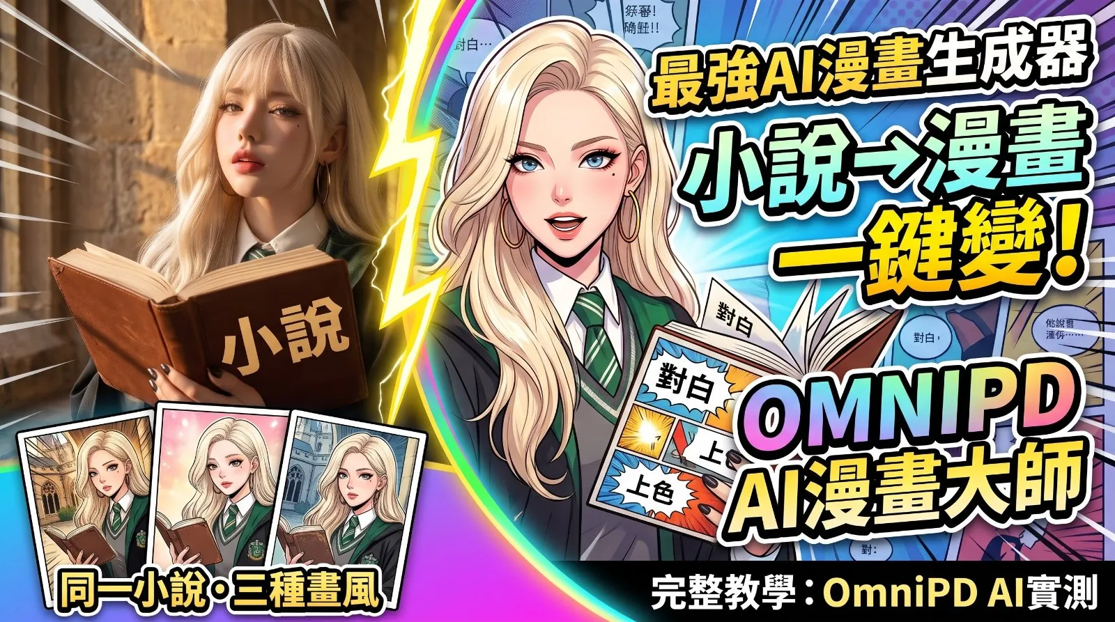 OmniPD 漫畫大師:小說一鍵變漫畫。