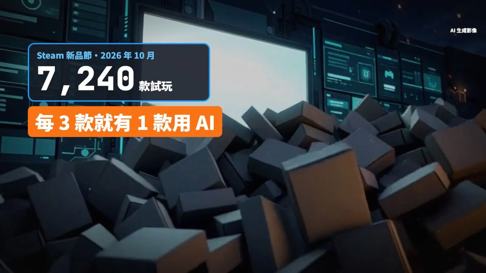 7,240 款試玩,每三款就有一款用 AI。