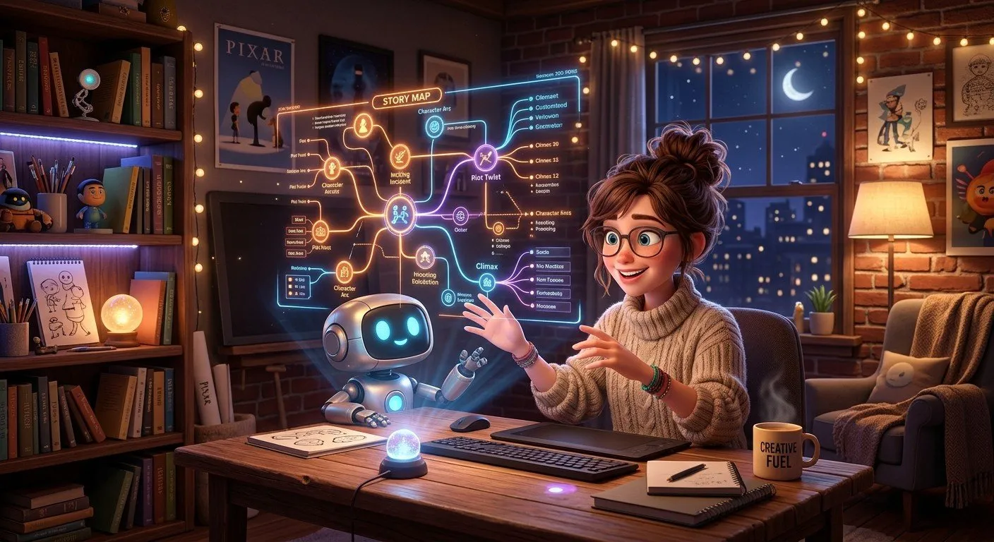 OmniPD 的全流程 AI 創作台,將複雜的故事結構轉化為直觀的視覺化地圖。