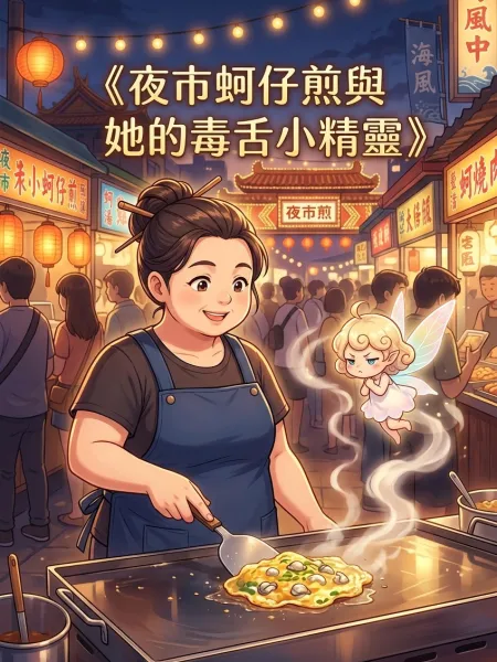 《夜市蚵仔煎與她的毒舌小精靈》 封面