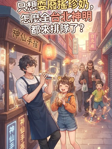 只想耍廢搖珍奶，怎麼全台北神明都來排隊了？ 封面